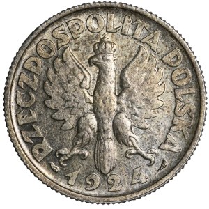 2 złote Kobieta i kłosy 1924 Paryż - róg i pochodnia