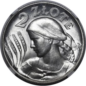 2 złote Kobieta i kłosy 1925 Londyn - kropka