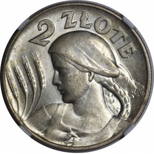 2 złote Kobieta i kłosy 1925 Filadelfia - bez kropki
