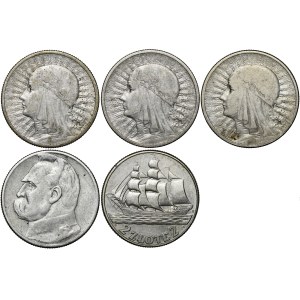 SET of 2 gold - 5 pieces