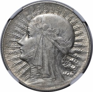 5 Gold Female Head 1932 ZZM Warsaw