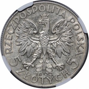 5 Gold Female Head 1932 ZZM Warsaw