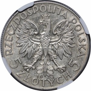 5 Gold Female Head 1932 ZZM Warsaw