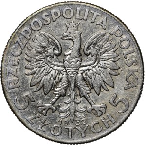 5 Gold Female Head 1932 ZZM Warsaw
