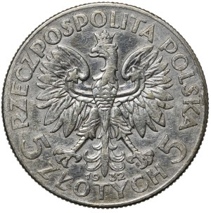 5 Gold Female Head 1932 ZZM Warsaw