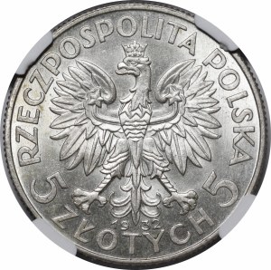 5 Gold Female Head 1932 BZM