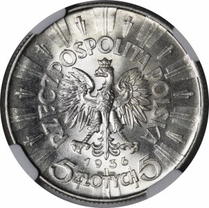 5 gold Pilsudski 1936 - GREAT.