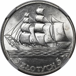 5 Gold Sailing Ship 1936