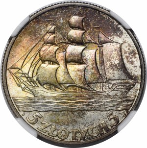 5 Gold Sailing Ship 1936