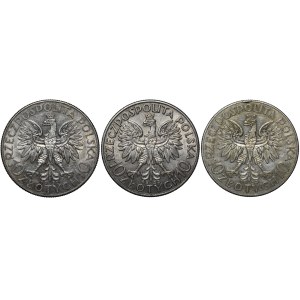 Zestaw 3 sztuki 10 złotych Głowa Kobiety