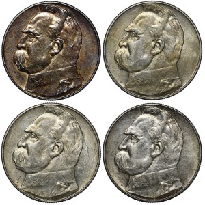 ZESTAW 4 sztuki 10 złotych Piłsudski
