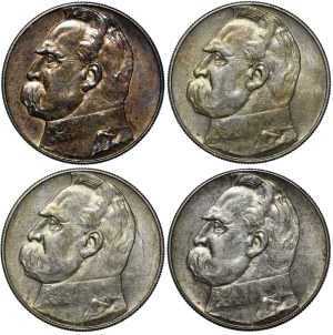 SET of 4 pieces of 10 gold Pilsudski