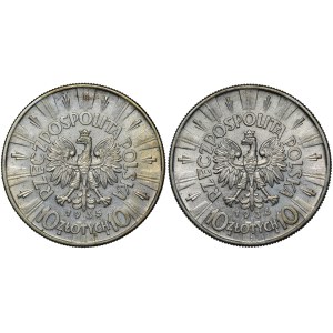 ZESTAW 2 sztuki 10 złotych Piłsudski