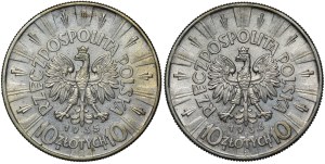 SET of 2 pieces of 10 gold Pilsudski
