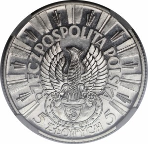 SAMPLE 5 gold Pilsudski 1934 - SILVER - LUSTRADES