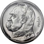 PRÓBA 5 złotych Piłsudski 1934 - SREBRO - LUSTRZANY