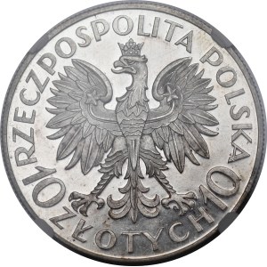 PRÓBA 10 złotych Sobieski 1933 - SREBRO - LUSTRZANY