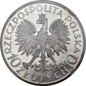SAMPLE 10 gold Sobieski 1933 - SILVER - LUSTLED