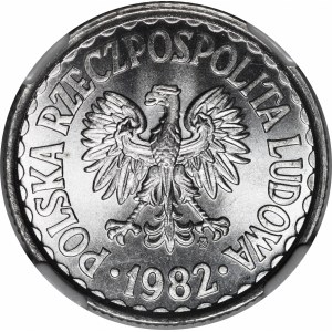 1 złoty 1982 - gruba data