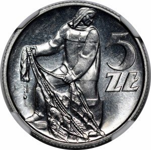 5 Gold Fisherman 1958 - snowman - PROOFLIKE