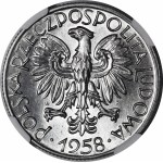 5 złotych Rybak 1958 - bałwanek - PROOFLIKE