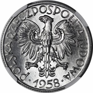 5 Gold Fisherman 1958 - snowman - PROOFLIKE