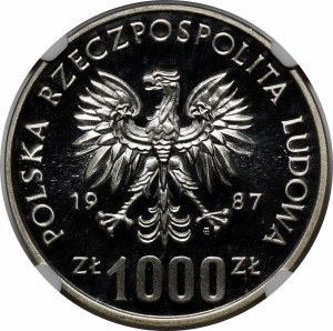 Sample 1000 gold Wroclaw 1987 - silver