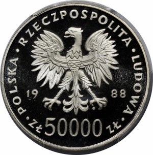 50000 zloty Józef Piłsudski 1988