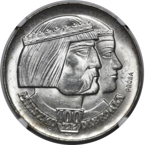 Próba 100 złotych Mieszko i Dąbrówka 1966 - srebro