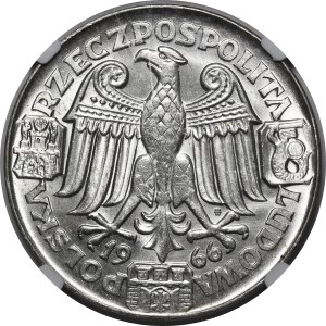 Próba 100 złotych Mieszko i Dąbrówka 1966 - srebro