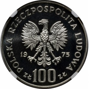 Próba 100 złotych Zamek w Warszawie 1975 - srebro