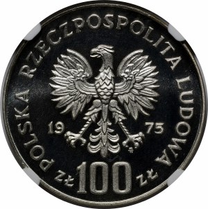 Sample 100 gold Castle in Warsaw 1975 - silver