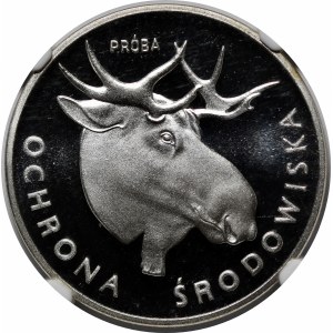 Próba 100 złotych Głowa Łosia 1978 - srebro