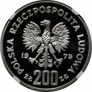 Sample 200 gold Mieszko I 1979 - silver
