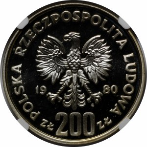 Sample 200 gold Boleslaw Chrobry 1980 - silver