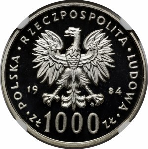 Sample 1000 gold 40th anniversary of communist Poland 1984 - silver