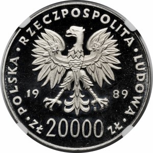 SAMPLE 20000 gold 1989 XIV World Cup Italy 1990 - NIKIEL - UNIQUE - WITHOUT SAMPLE inscription.