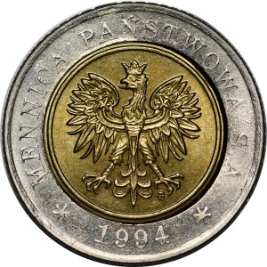 PROSPECT OF THE BACK, 5 gold 1994 - denomination and eagle