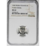 PRÓBA NIKIEL 2 grosze 1949