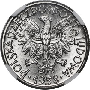 PRÓBA NIKIEL 50 groszy 1958 Wstęgi