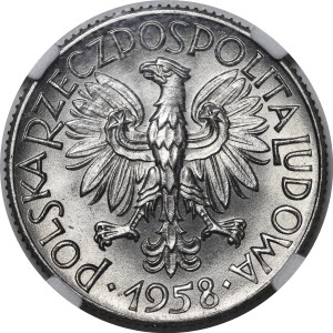 PRÓBA NIKIEL 1 złoty 1958 Dwa gołąbki