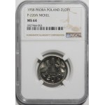 PRÓBA NIKIEL 1 złoty 1958 Dwa gołąbki