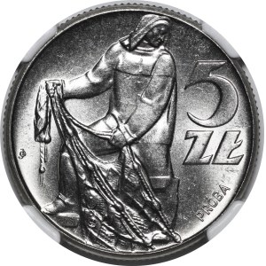PRÓBA NIKIEL 5 złotych 1959 Rybak