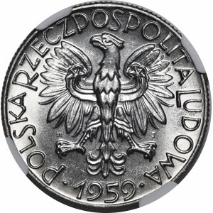 PRÓBA NIKIEL 5 złotych 1959 Rybak
