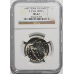 PRÓBA NIKIEL 5 złotych 1959 Rybak