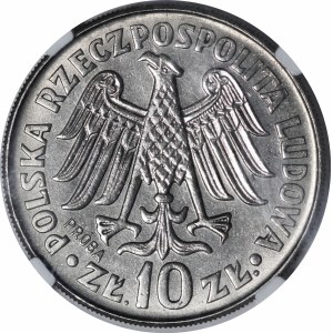 PRÓBA NIKIEL 10 złotych 1964 Kazimierz Wielki - wypukły