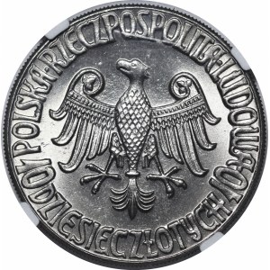 PRÓBA NIKIEL 10 złotych 1964 Kazimierz Wielki - orzeł bez korony