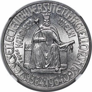 SAMPLE NIKIEL 10 gold 1964 Casimir the Great - crowned eagle