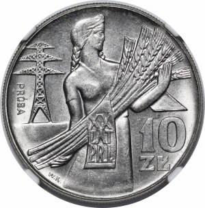 SAMPLE NIKIEL 10 gold 1964 Woman with grain
