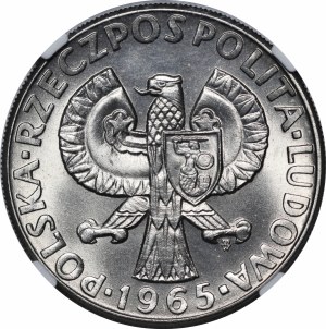 NIKIEL 10 zloty 1965 Mermaid against the background of the Vistula and the city
